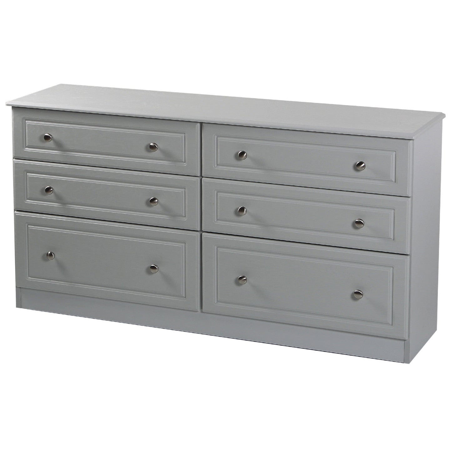Grey Ash 6 Drawer Long Chest