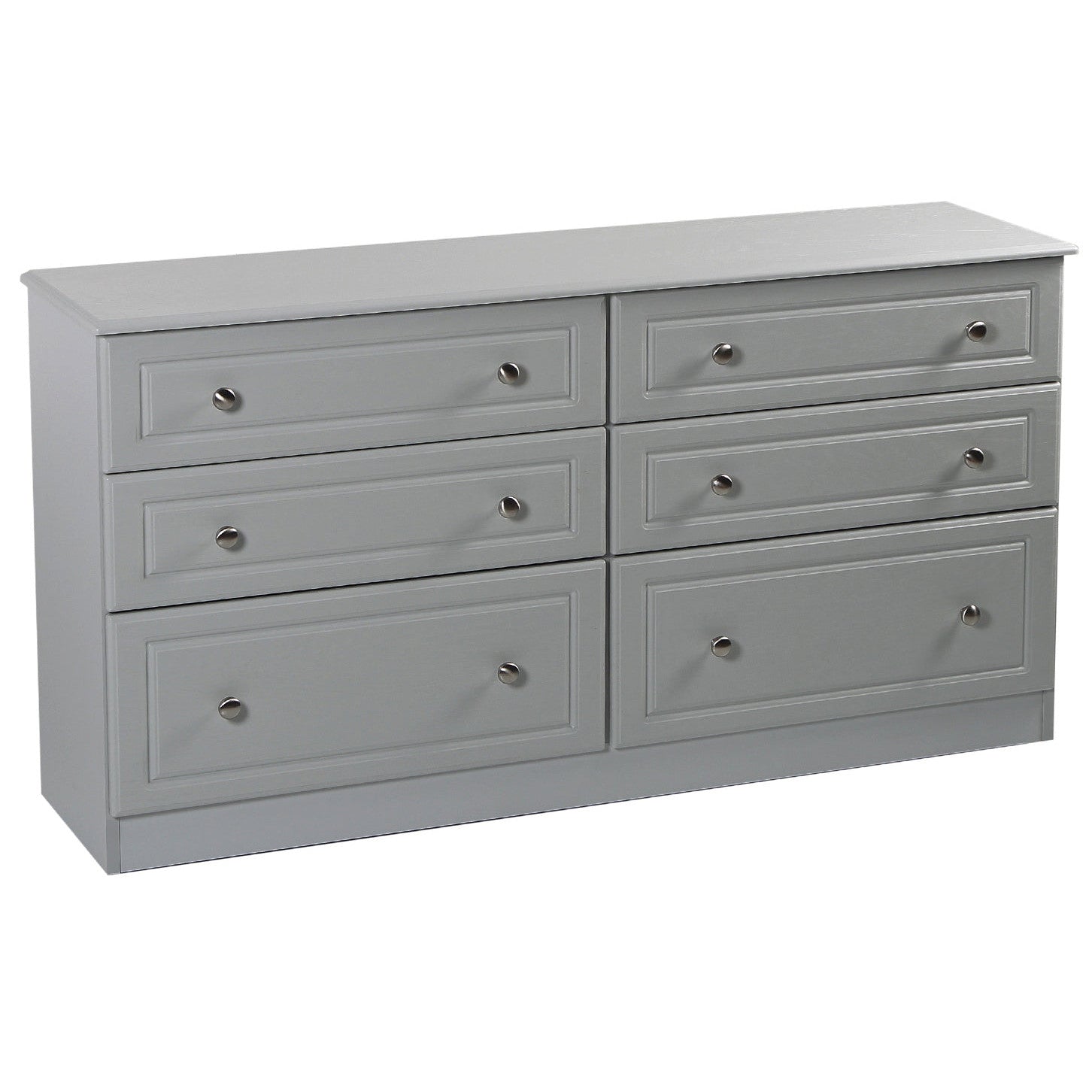 Grey Ash 6 Drawer Long Chest