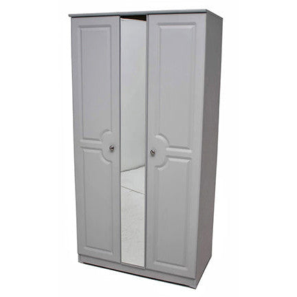 Grey Ash 3ft Mirrored Wardrobe