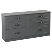 Metro Grey 6 Drawer Long Chest