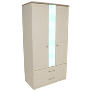 Milano 3ft 2 Drawer Mirrored Wardrobe