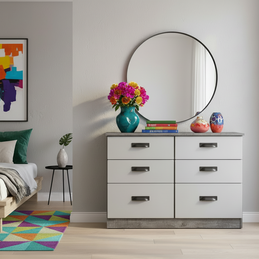 Vogue 6 Drawer Midi Chest