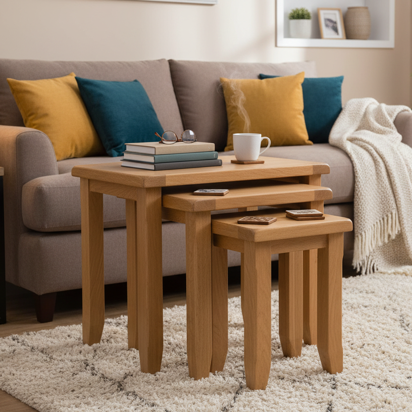 Saoirse Oak Nest of Tables