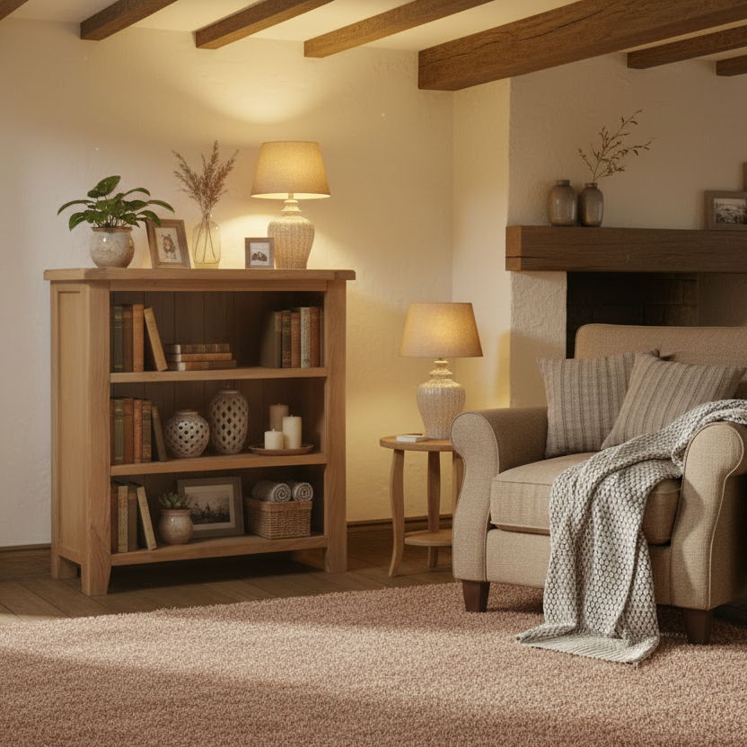 Saoirse Oak Low Bookcase