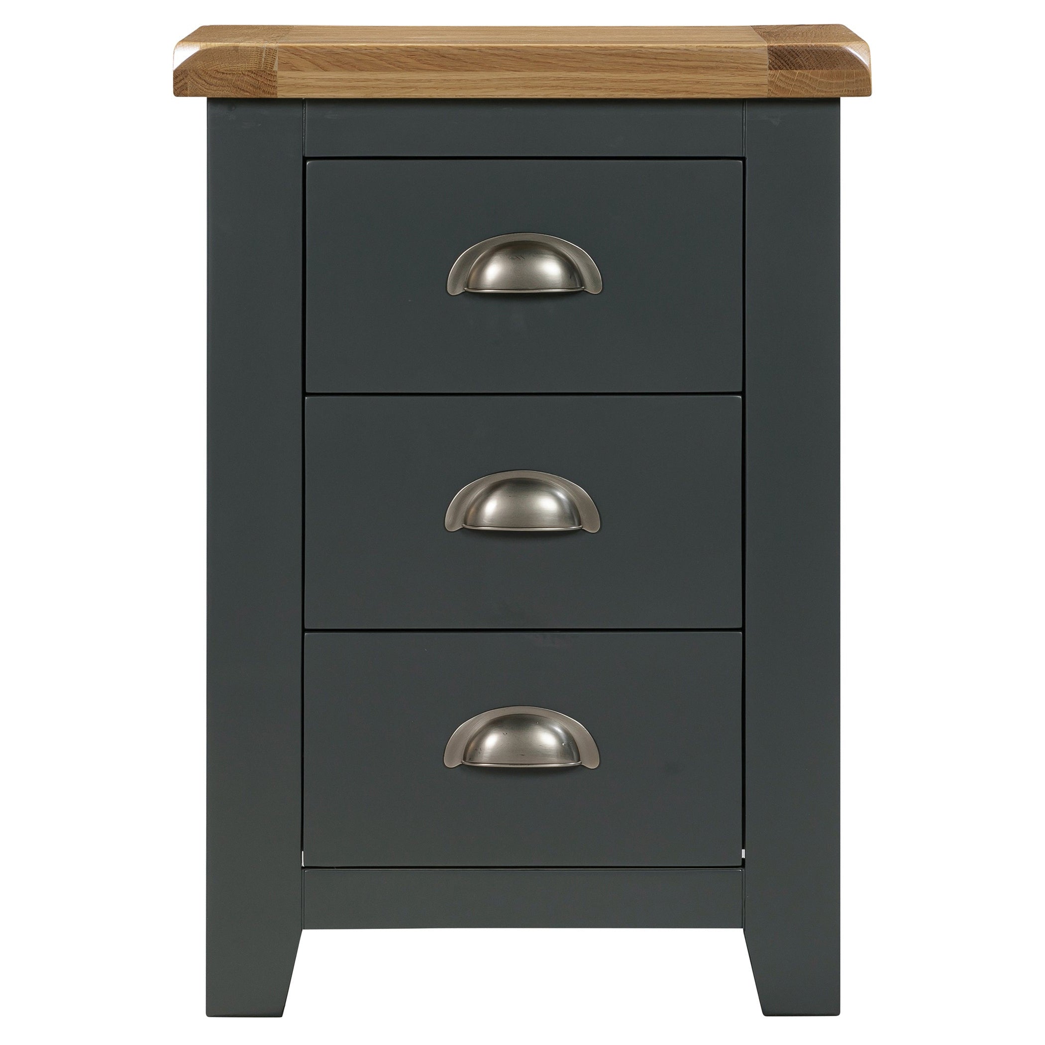 Capri Dark Oak 3 Drawer Bedside Locker