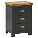 Capri Dark Oak 3 Drawer Bedside Locker