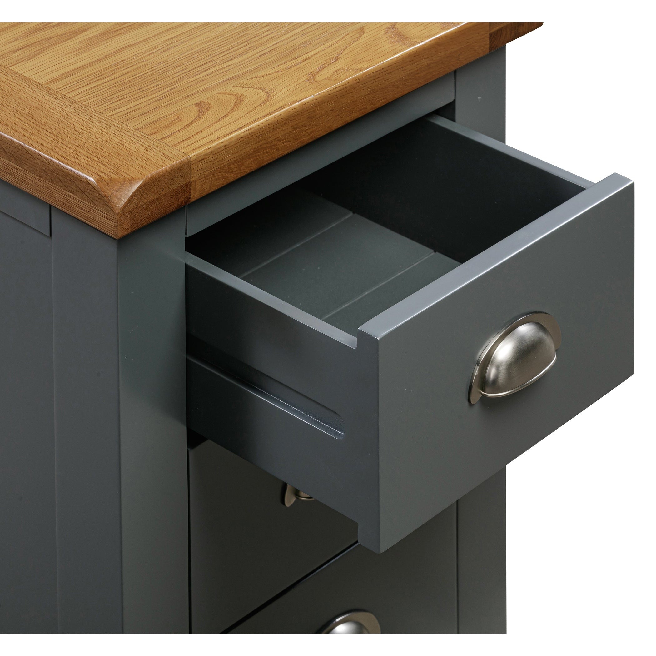 Capri Dark Oak 3 Drawer Bedside Locker