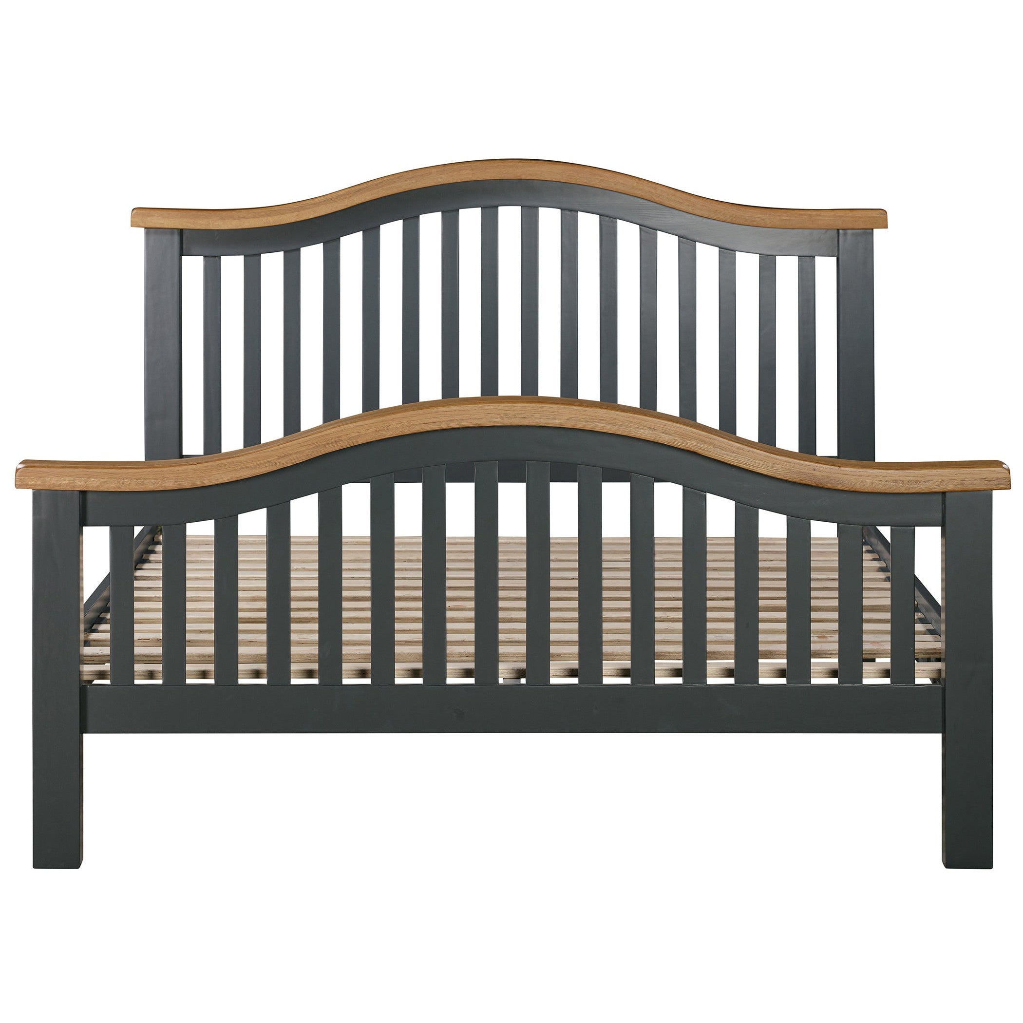 Capri Dark Oak Curved Bedframe