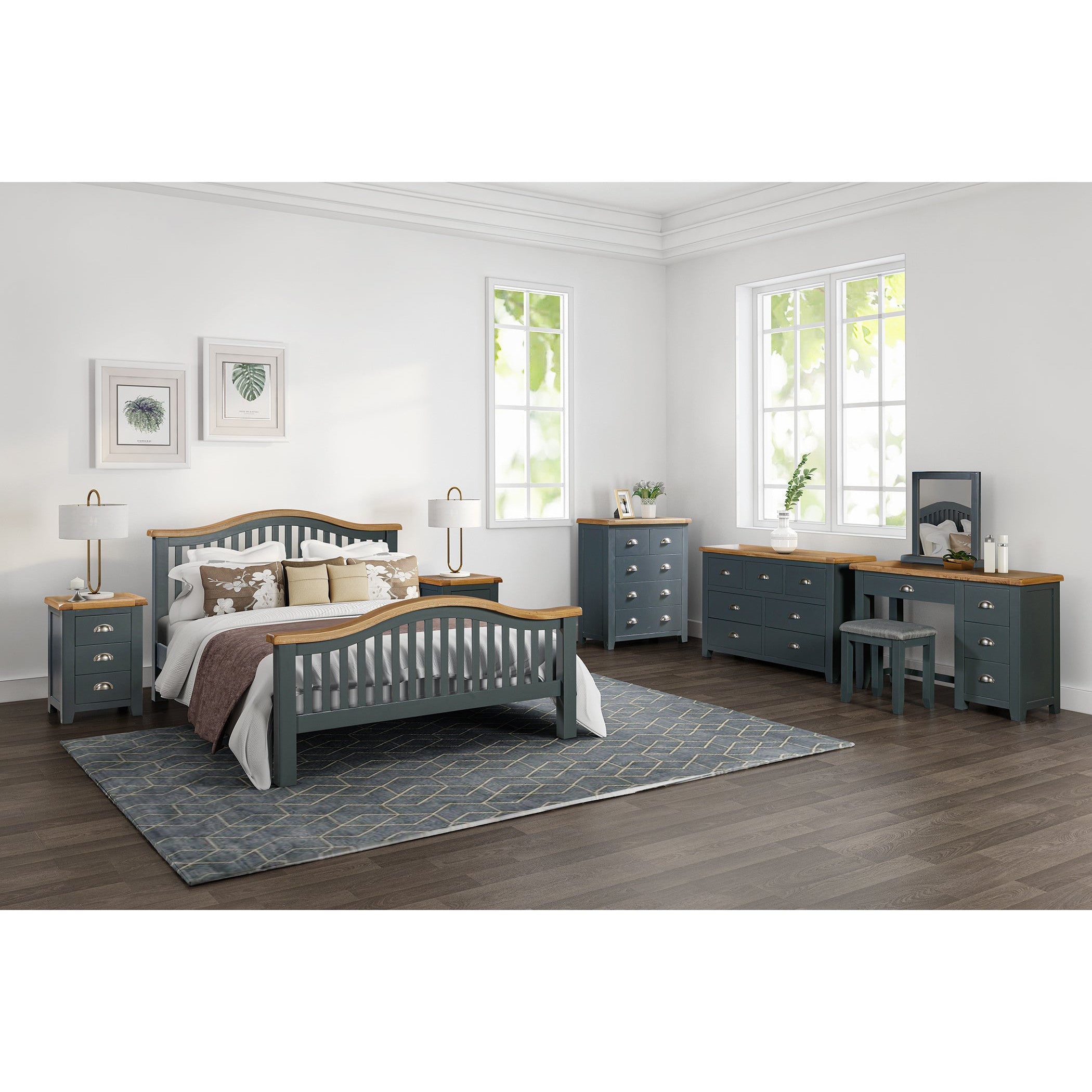 Capri Dark Oak Vanity Unit