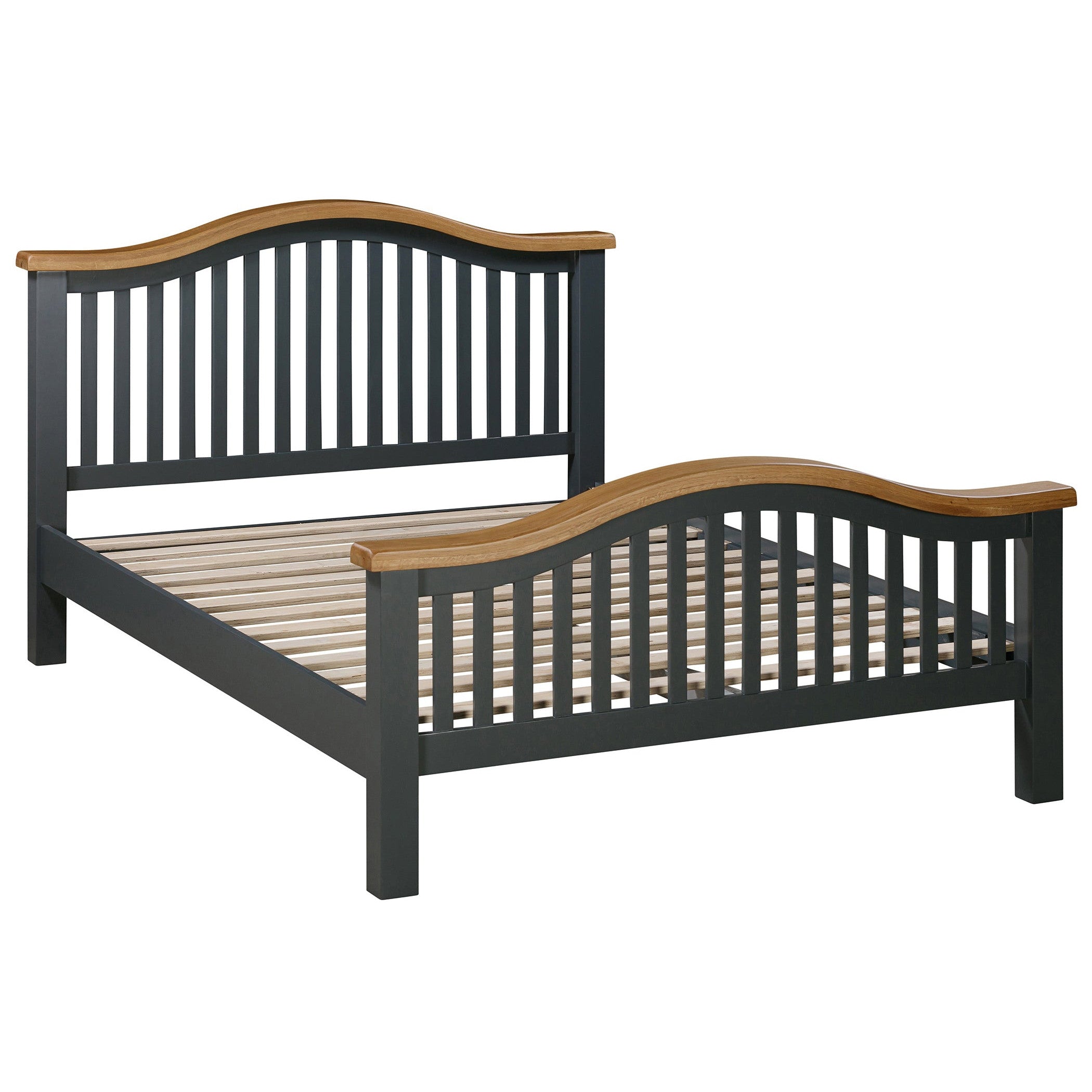 Capri Dark Oak Curved Bedframe