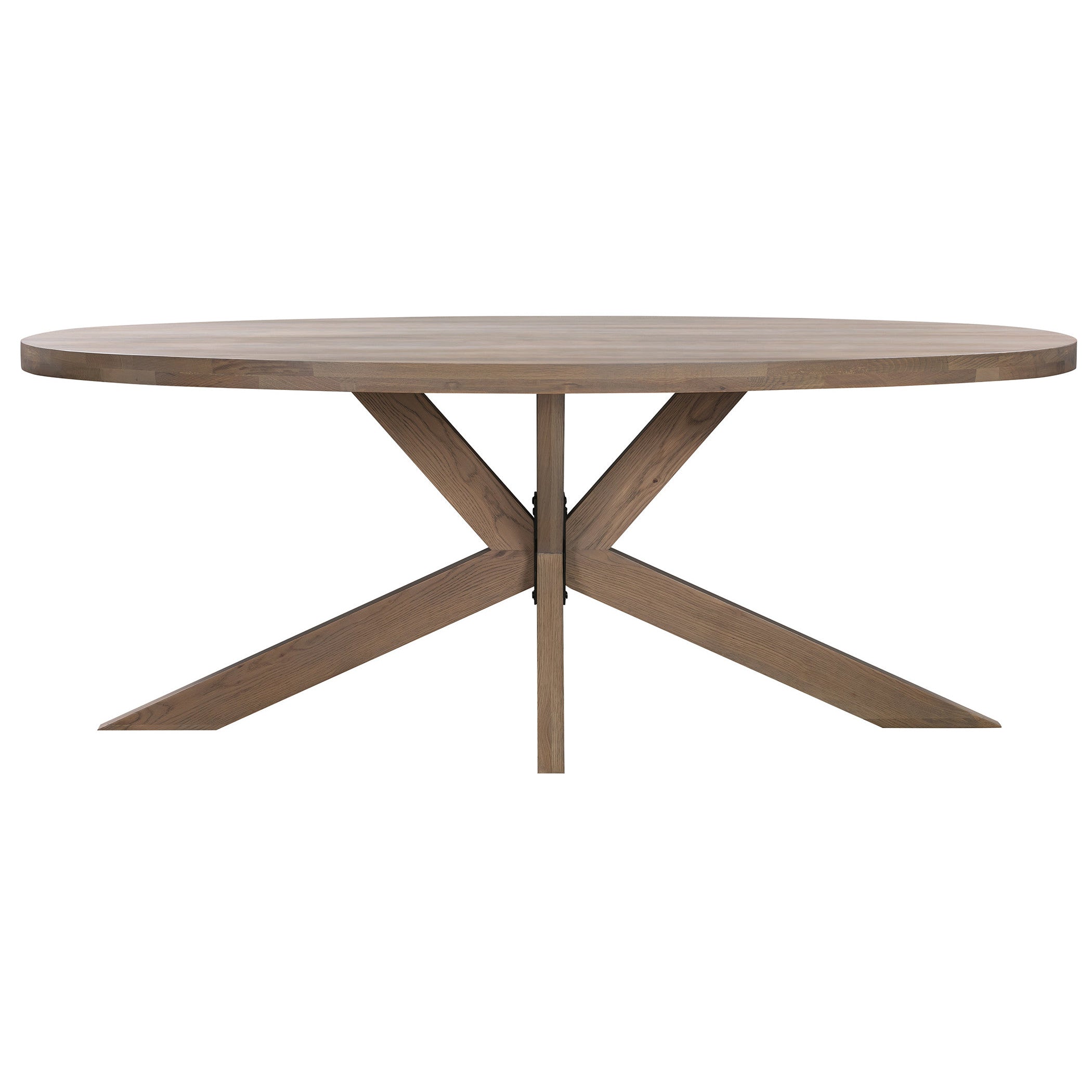 Pederson Oak Oval Table with Starburst Leg