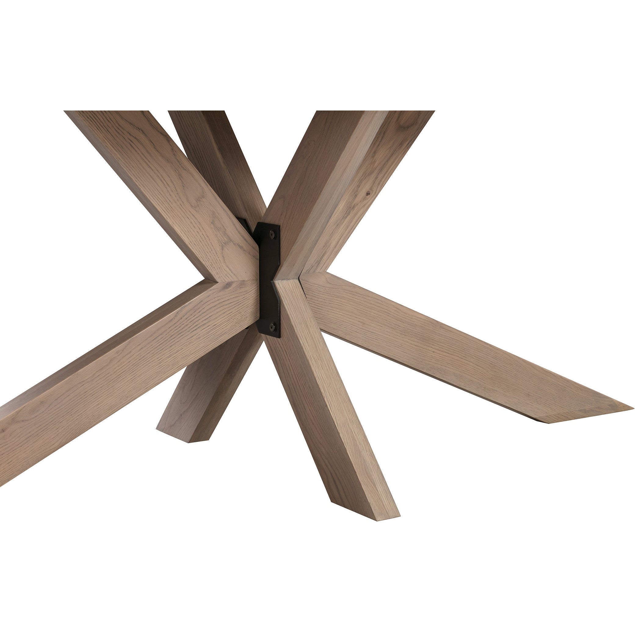 Pederson Oak Oval Table with Starburst Leg