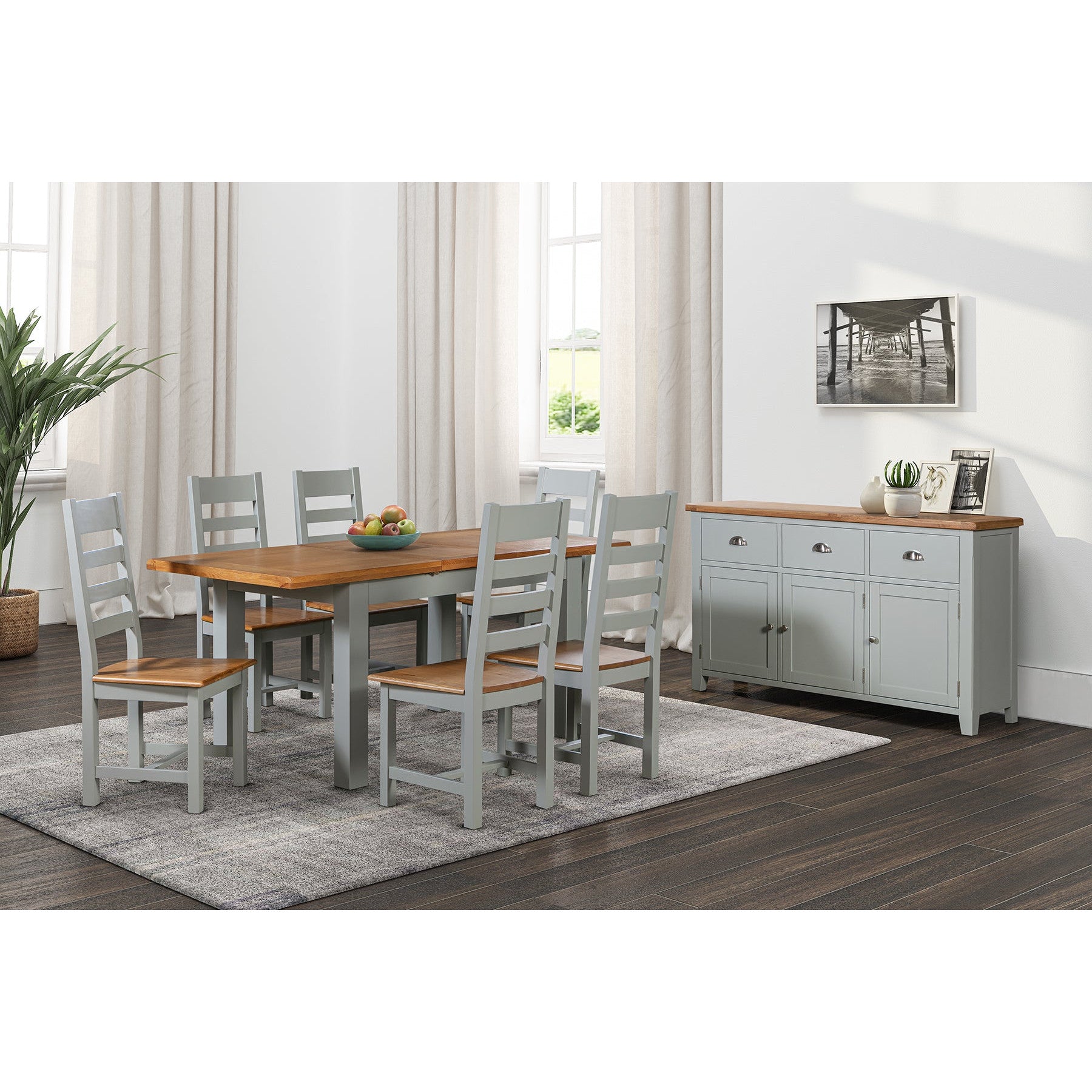 Capri Oak Padded Dining Chair