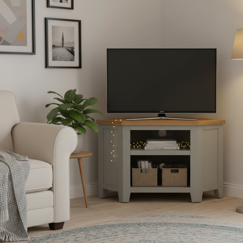 Capri Oak Corner TV Unit