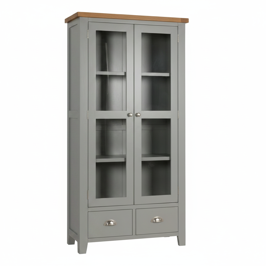 Capri Oak Display Cabinet