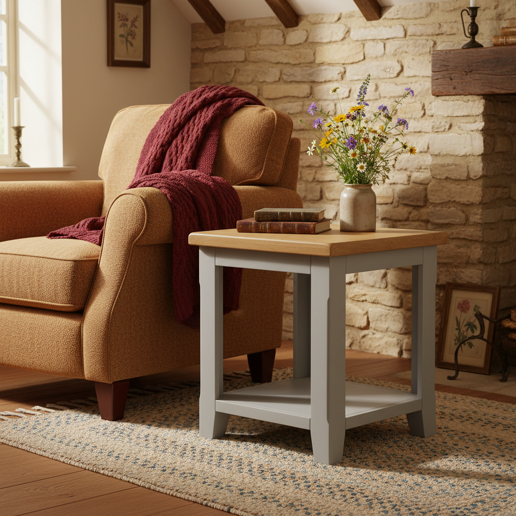 Capri Oak Lamp Table