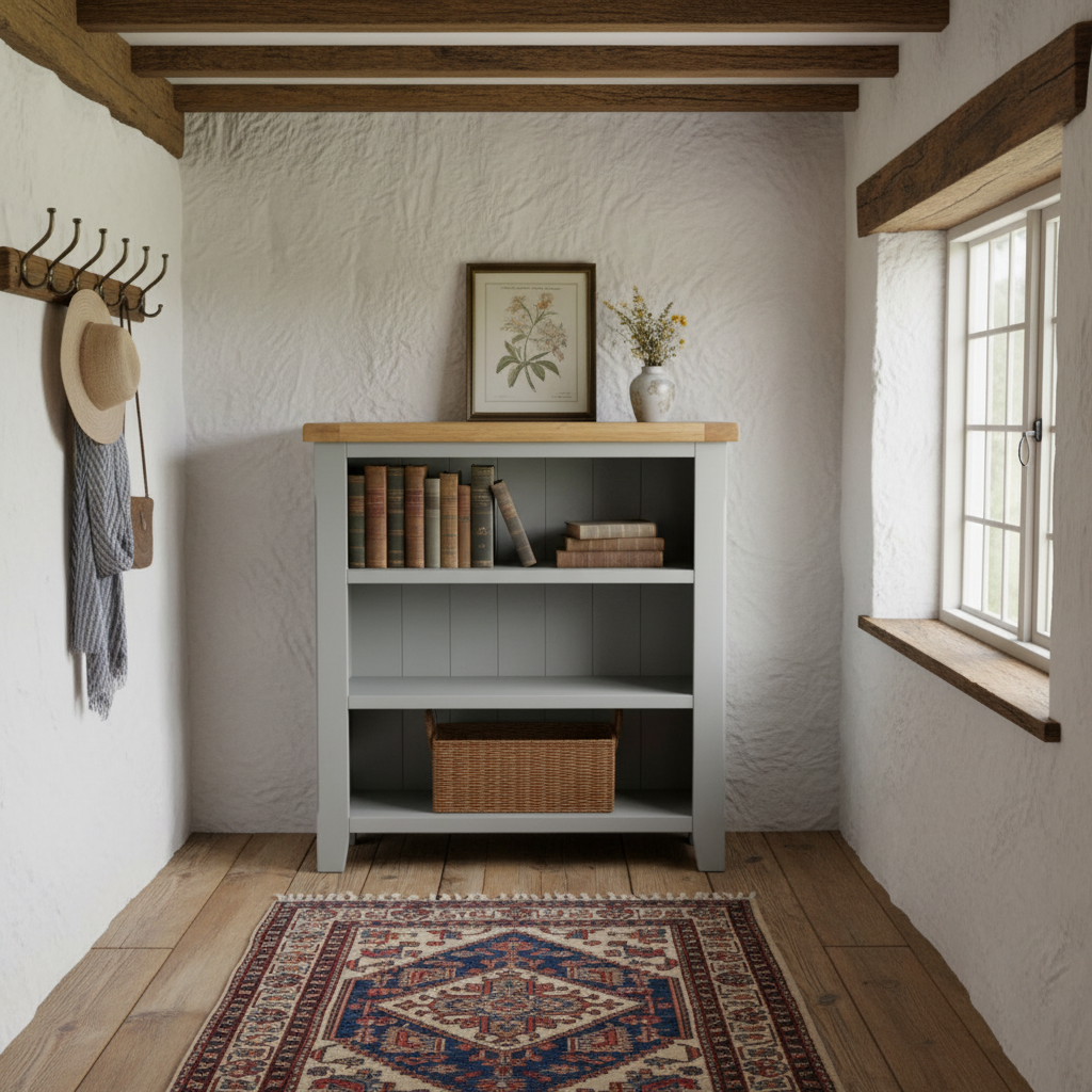 Capri Oak Low Bookcase