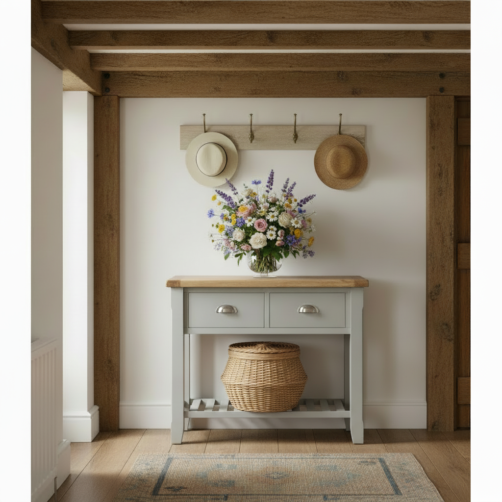 Capri Oak Large Console Table