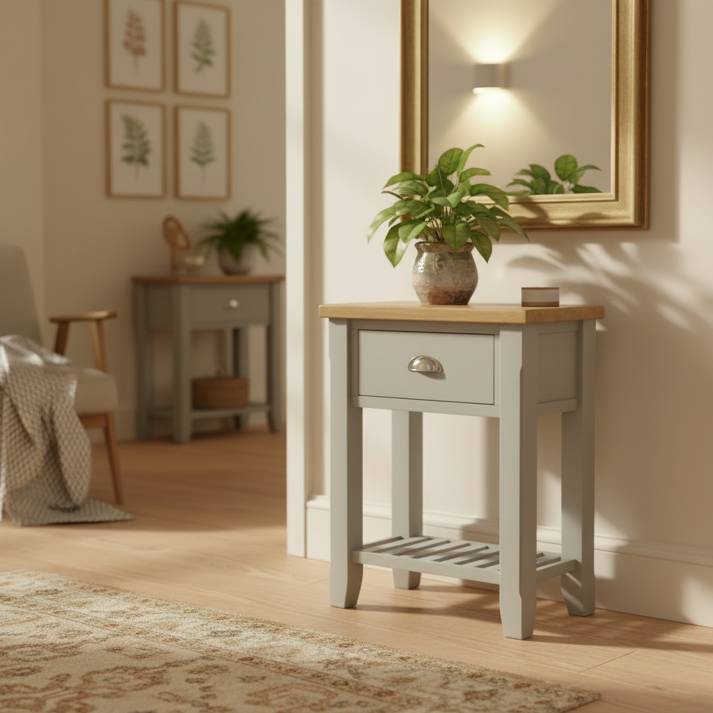Capri Oak Small Console Table