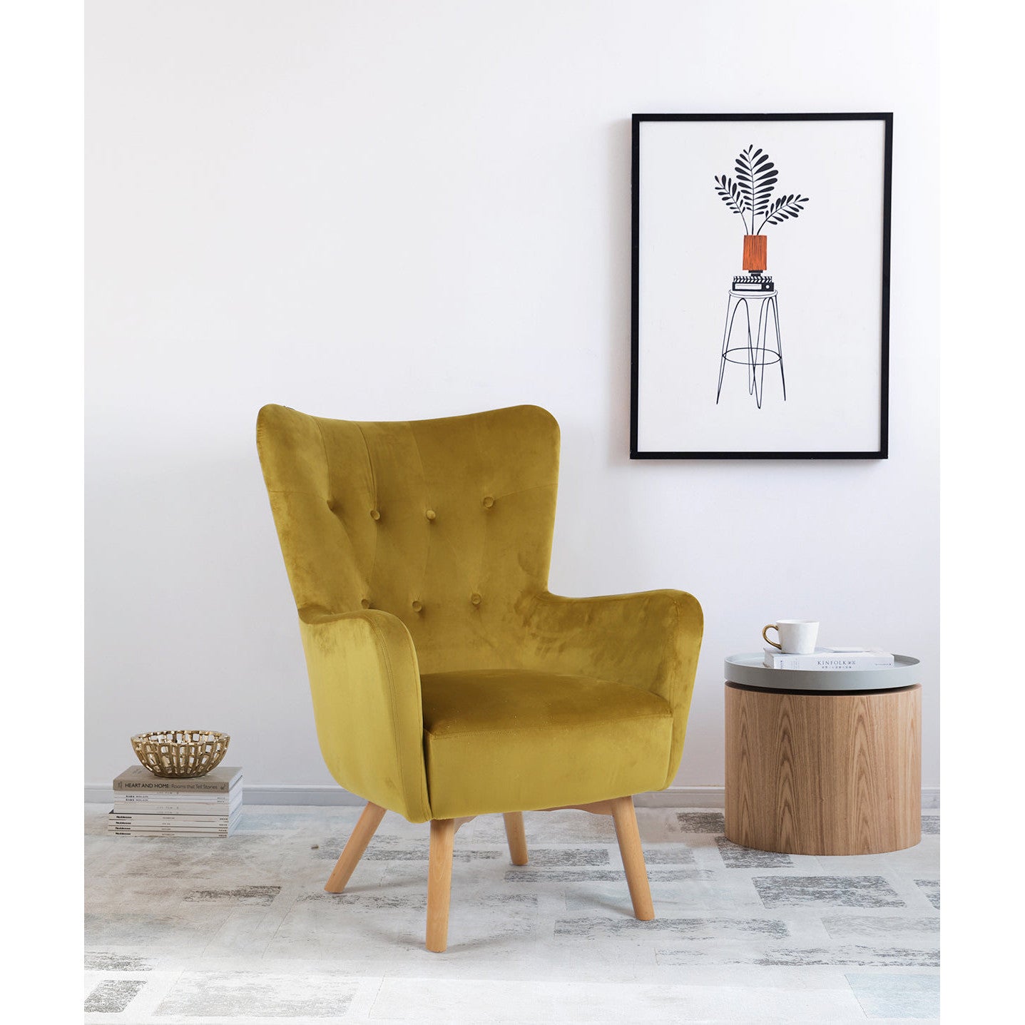 Malibu Velvet Accent Chair