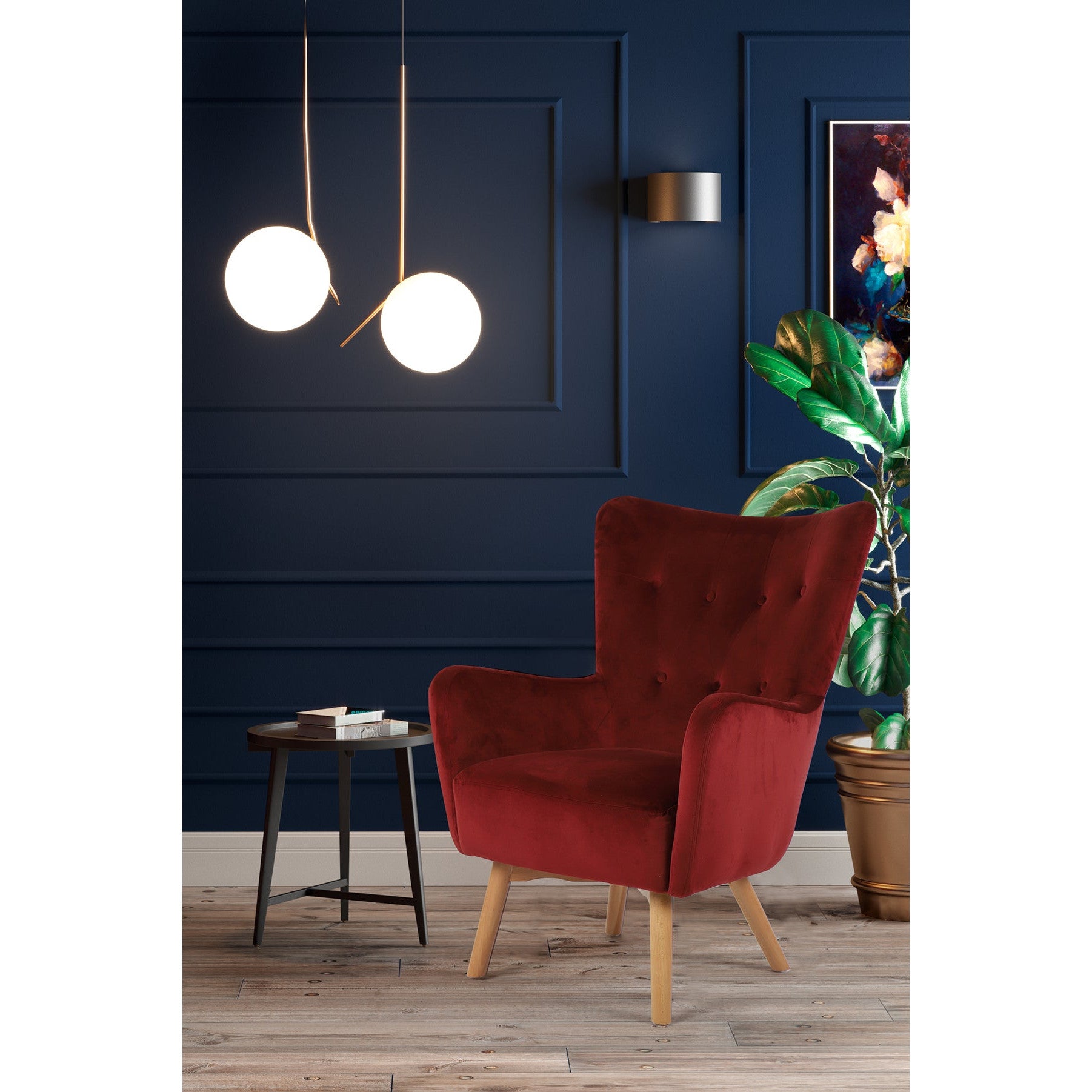 Malibu Velvet Accent Chair