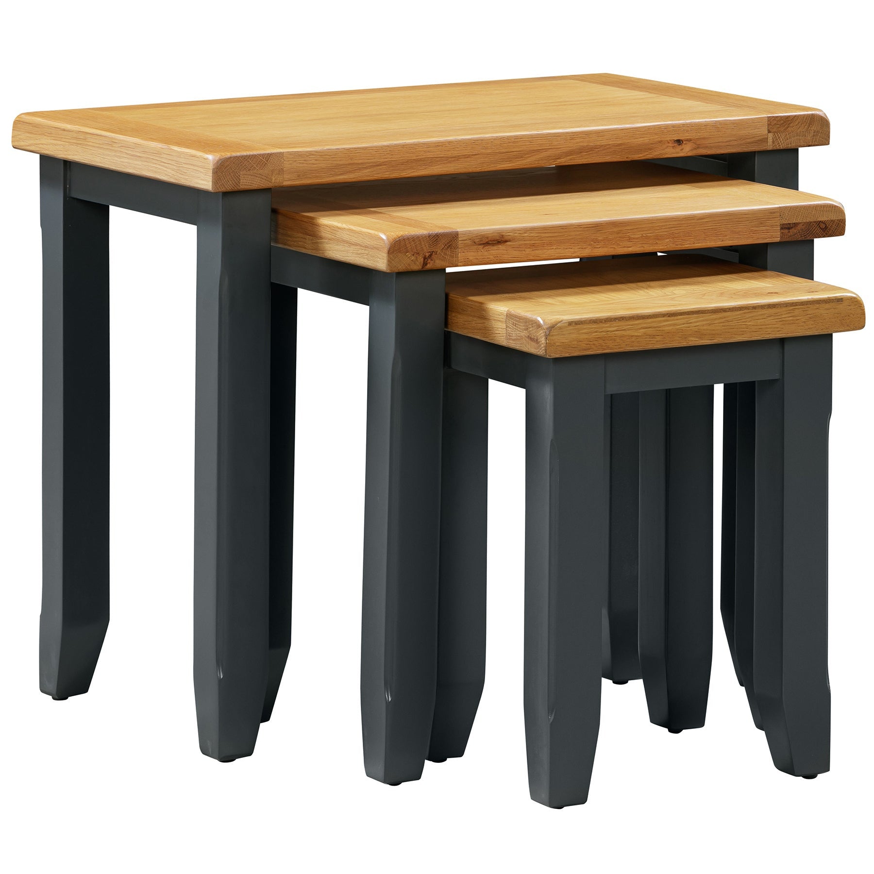 Capri Oak Nest of Three Tables
