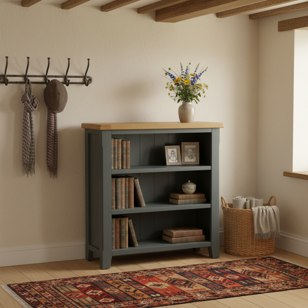 Capri Oak Low Bookcase