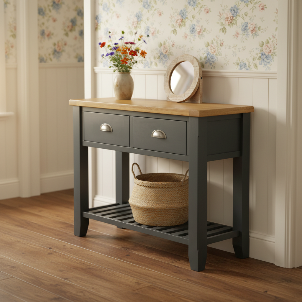 Capri Oak Large Console Table