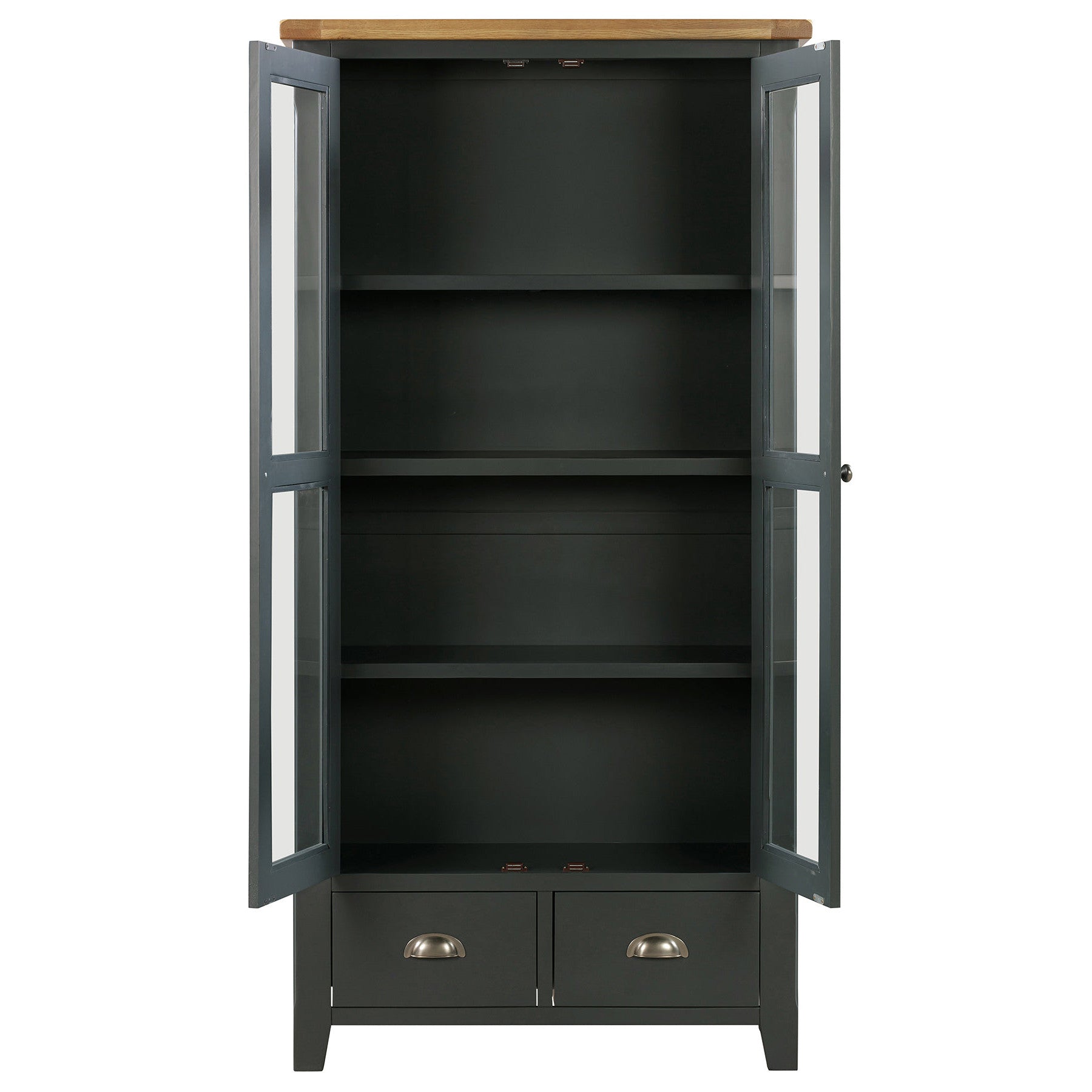 Capri Oak Display Cabinet