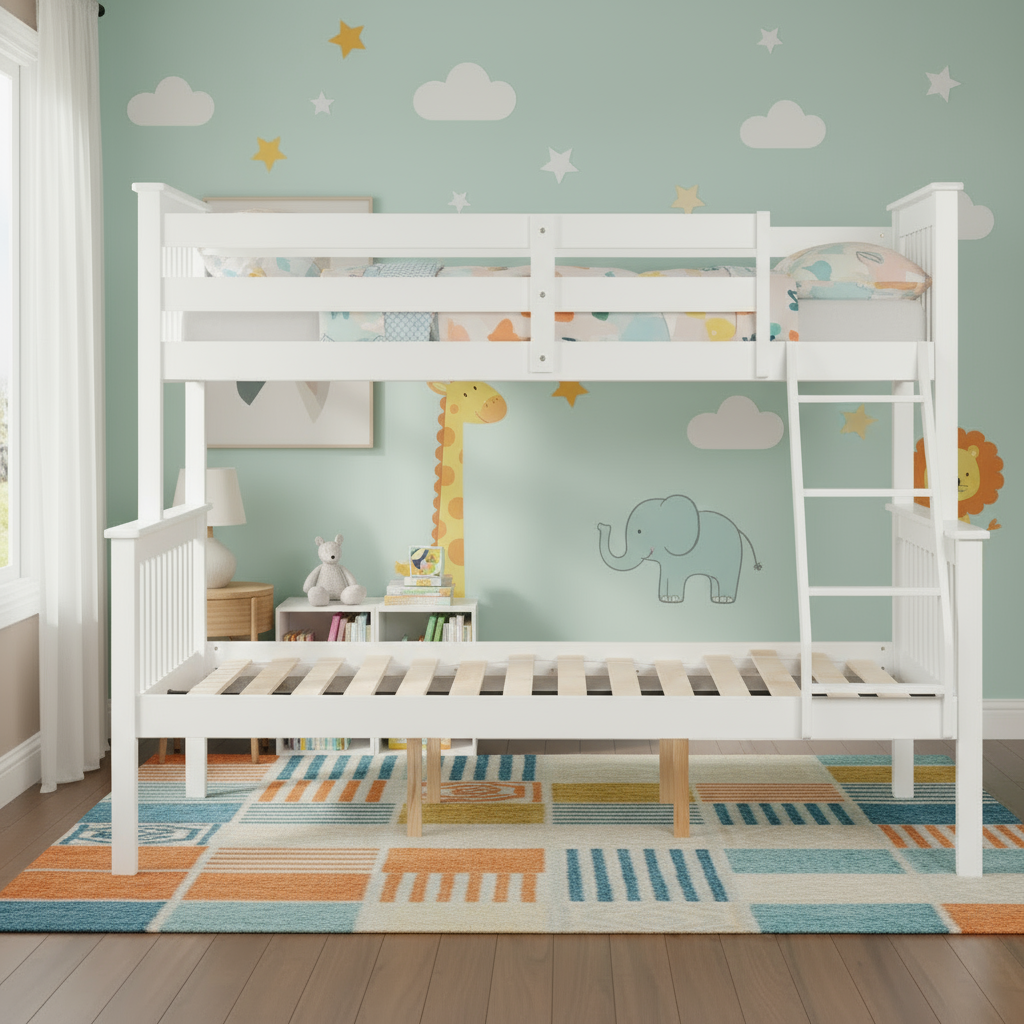 Ember Triple Bunk Bed with Two Classic Touch Mattresses