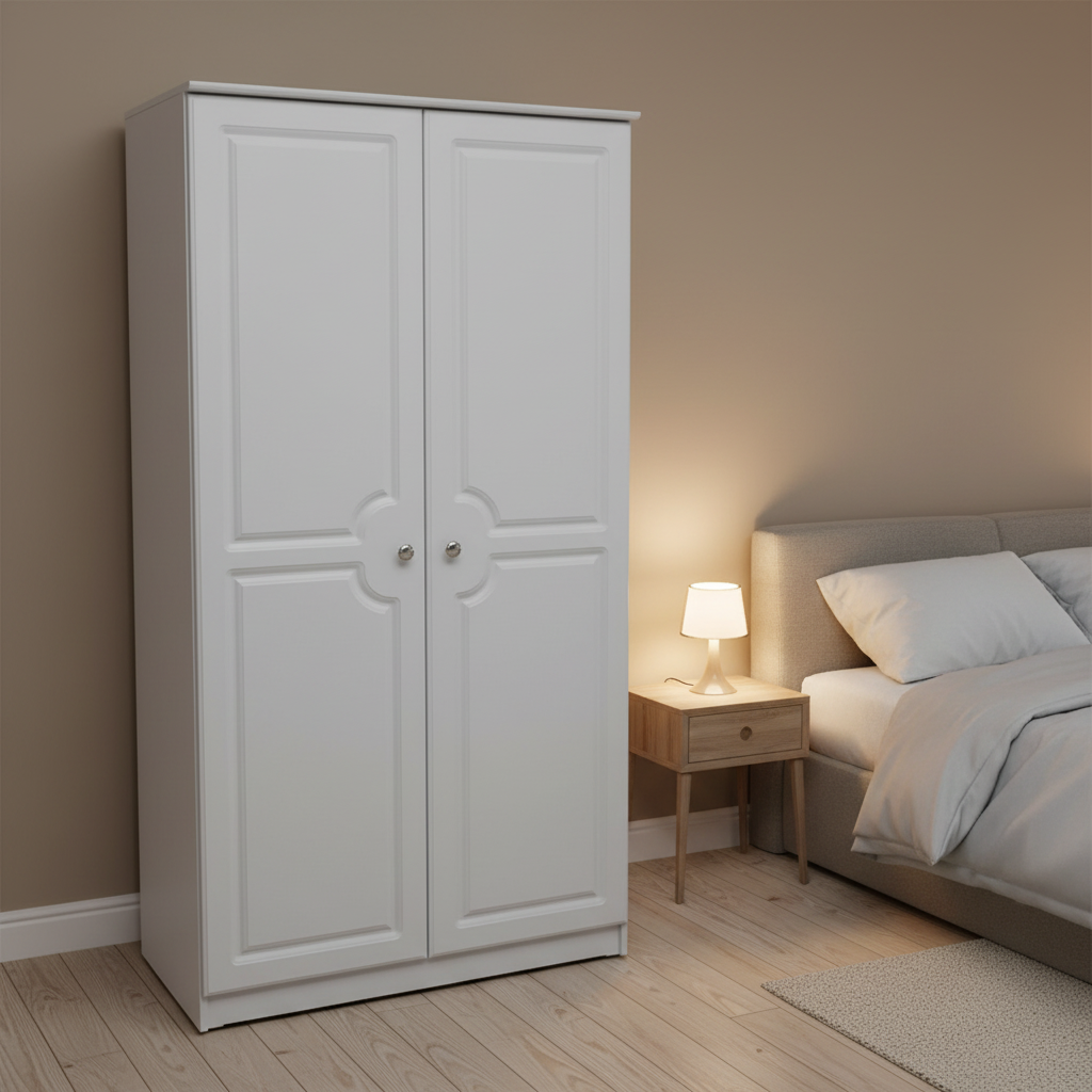 Grey Ash 3ft Plain Wardrobe