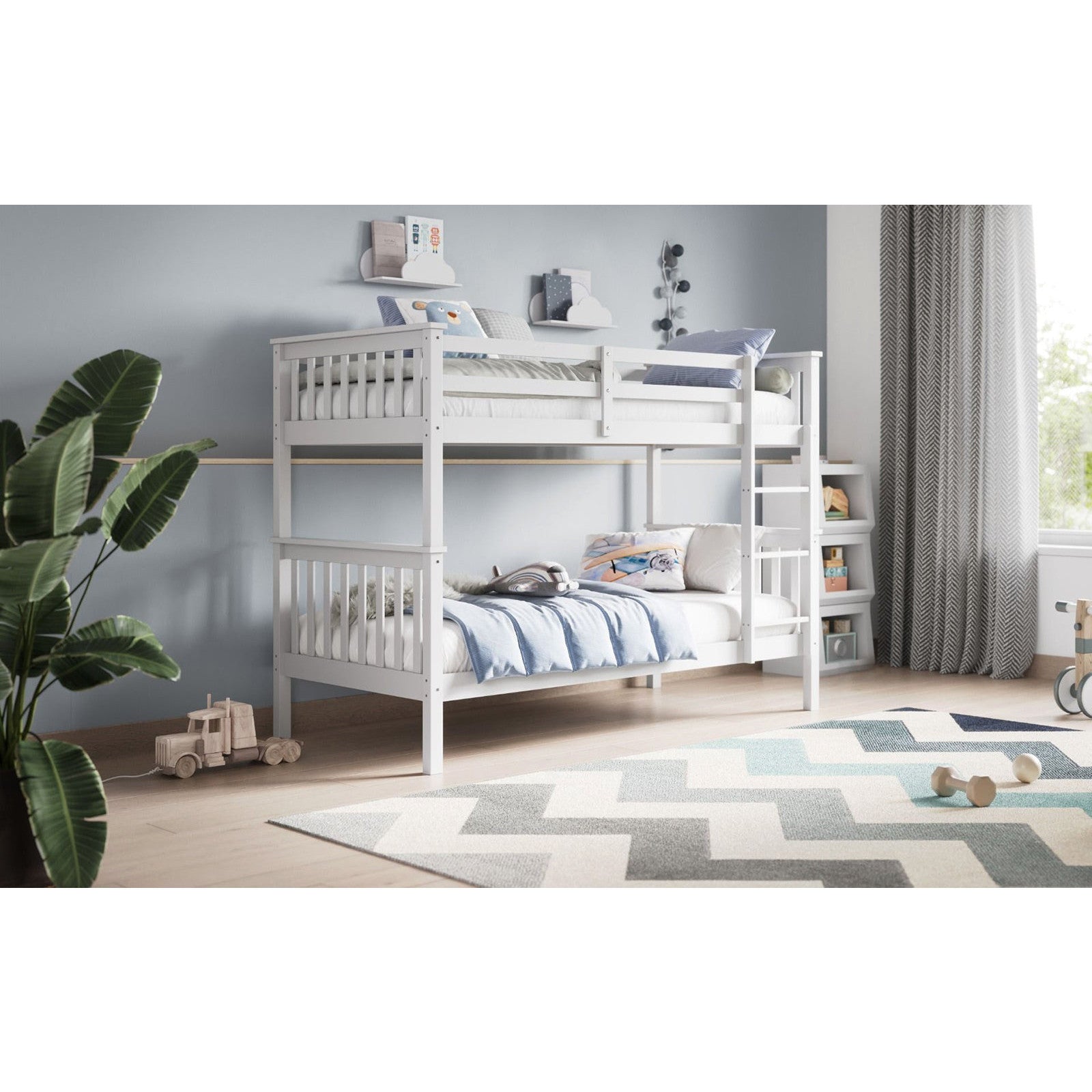 Ember Single Bunk Bed with Two Classic Touch Mattresses
