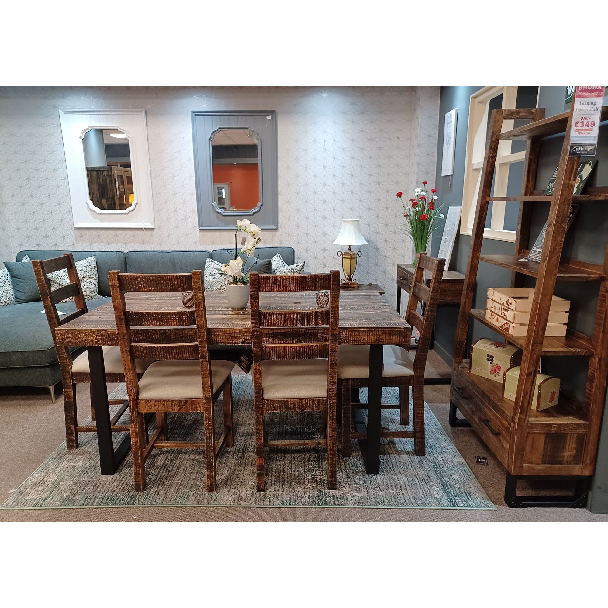 Bronx Reclaimed Oak Fixed 1.6m Dining Table