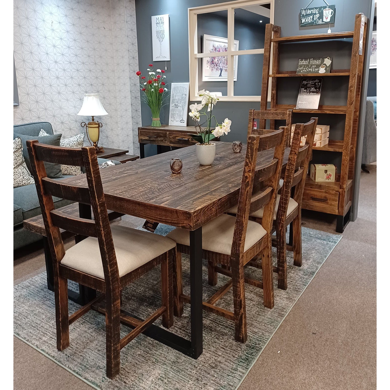Bronx Reclaimed Oak Fixed 1.6m Dining Table