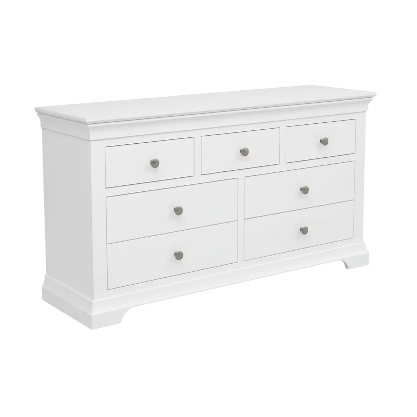 Province 3 over 4 Drawer Chest - White