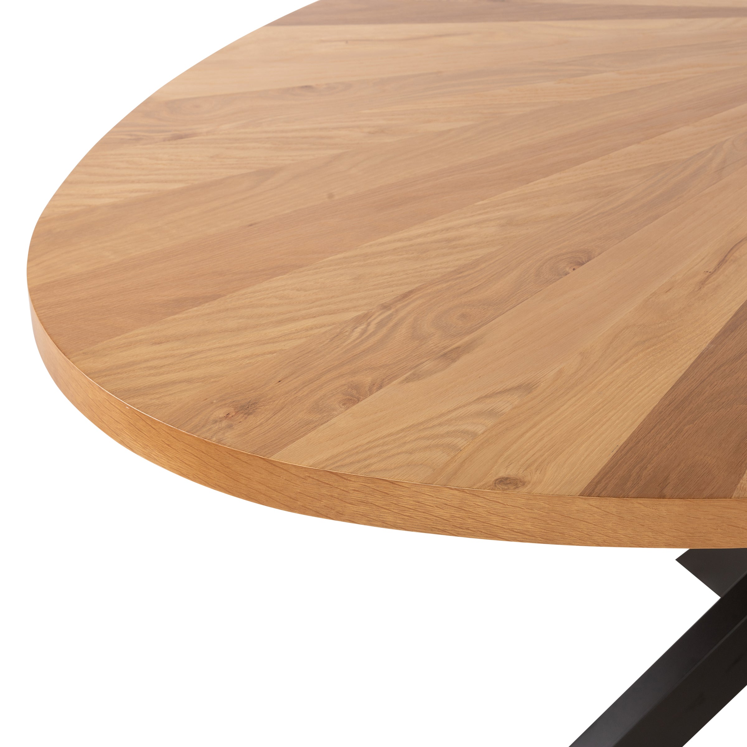 Viento Oak Oval Dining Table with Starburst Leg