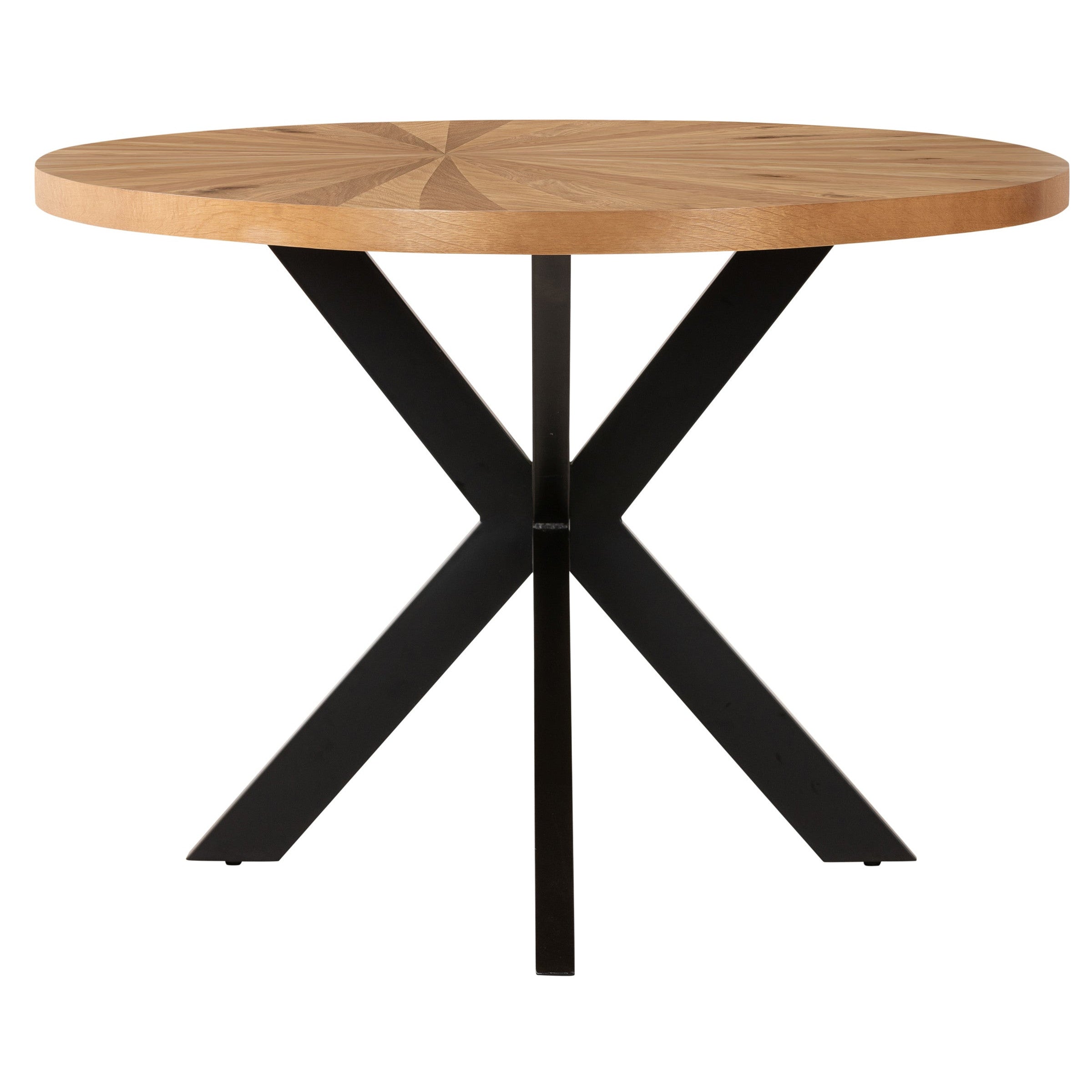 Viento Oak Oval Dining Table with Starburst Leg