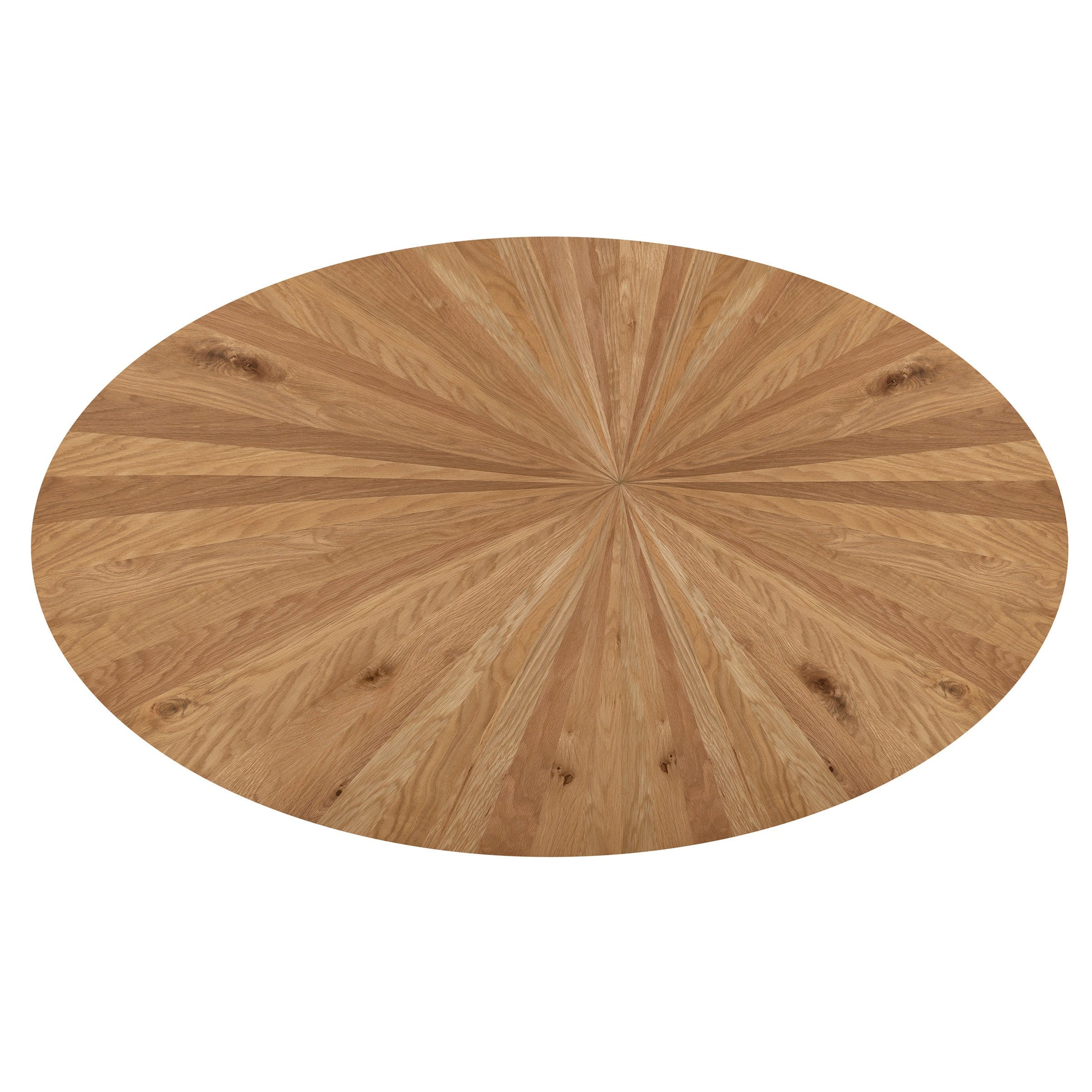 Viento Oak Oval Dining Table with Starburst Leg
