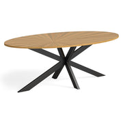 Viento Oak Oval Dining Table with Starburst Leg