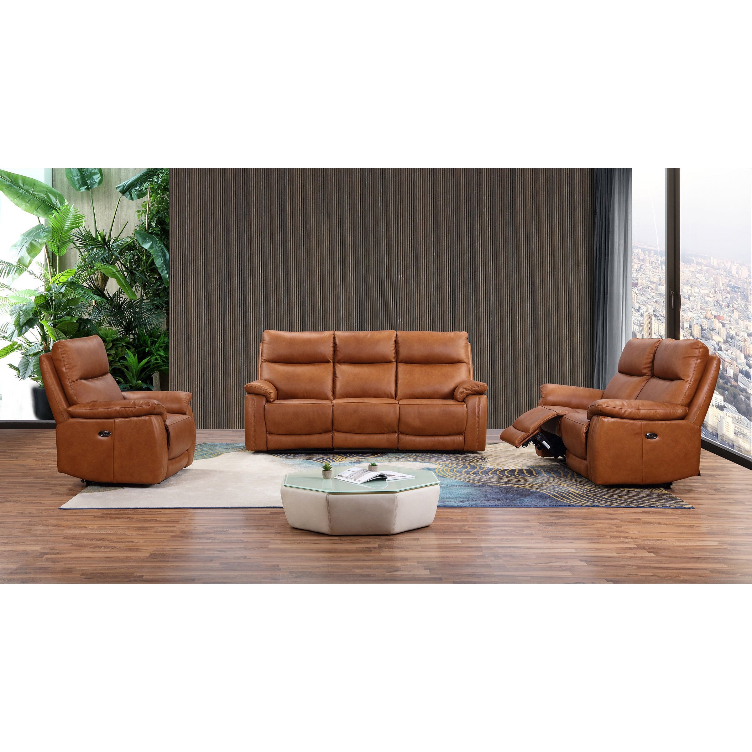 Texas 3 Seater Electric Reclining Sofa (2 Recliners)
