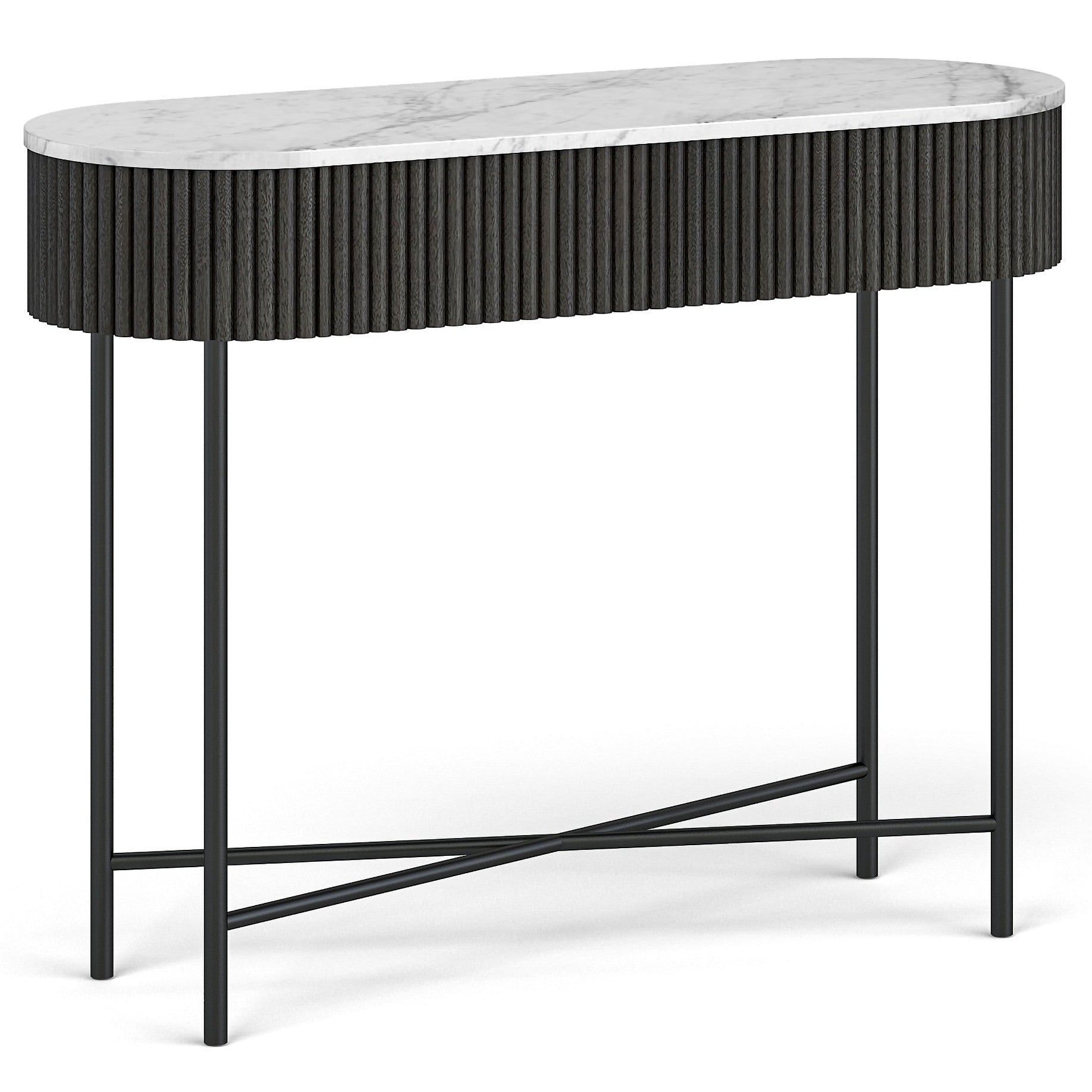 Lucas Round Marble Console Table