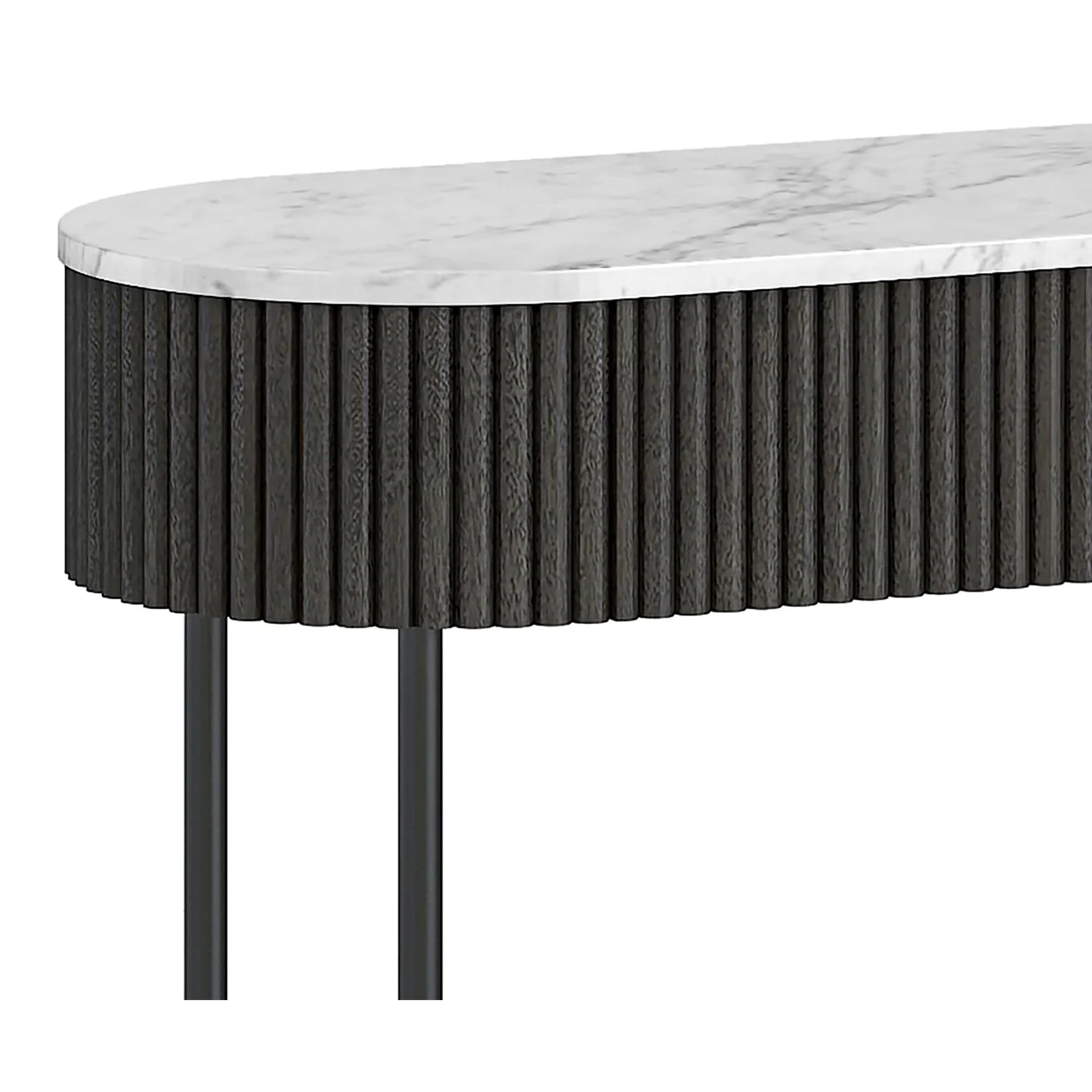 Lucas Round Marble Console Table