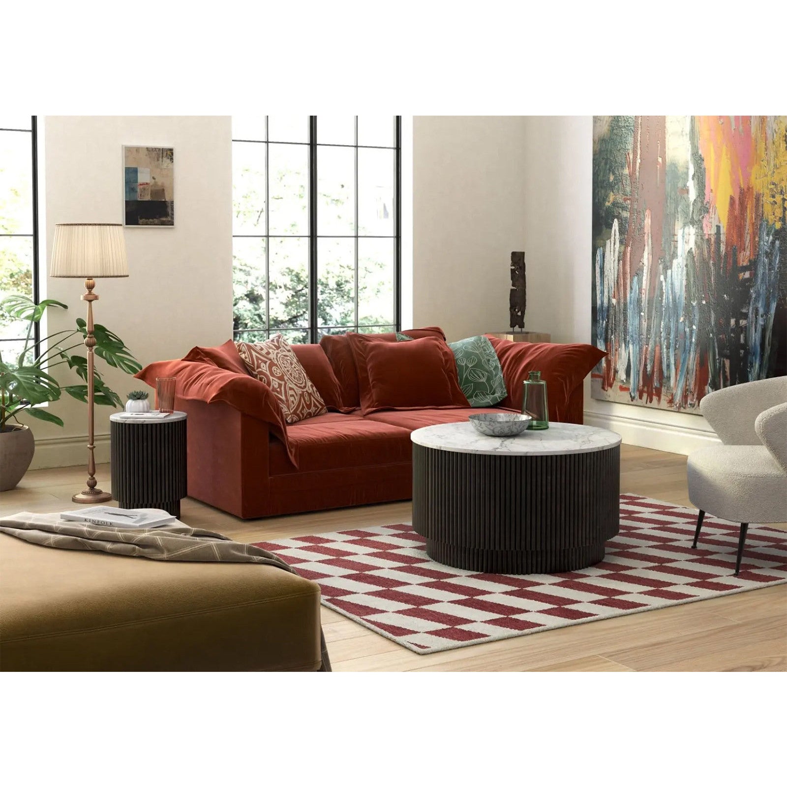 Lucas Round Marble Side Table
