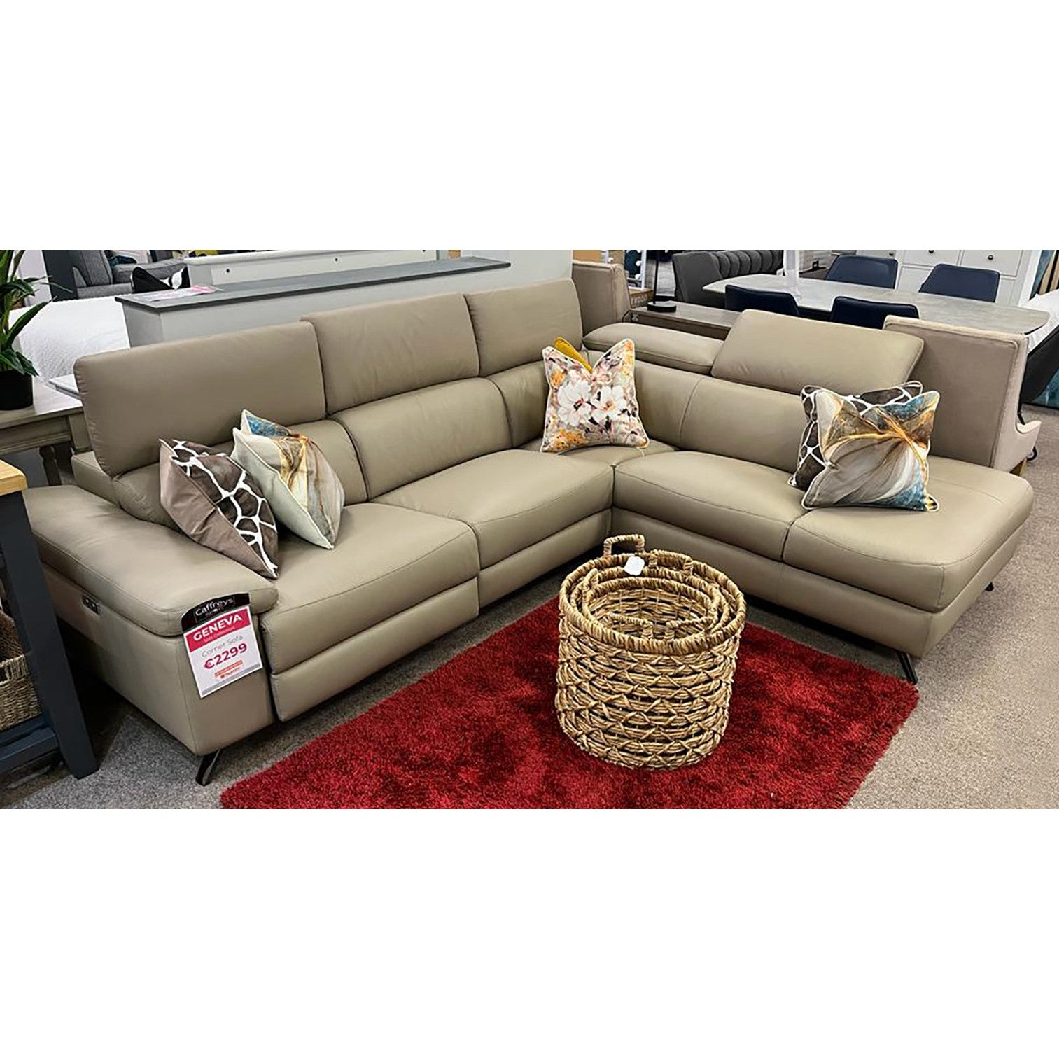 Geneva All Electric Fabric Corner Sofa