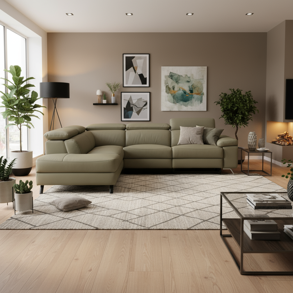 Geneva All Electric Fabric Corner Sofa