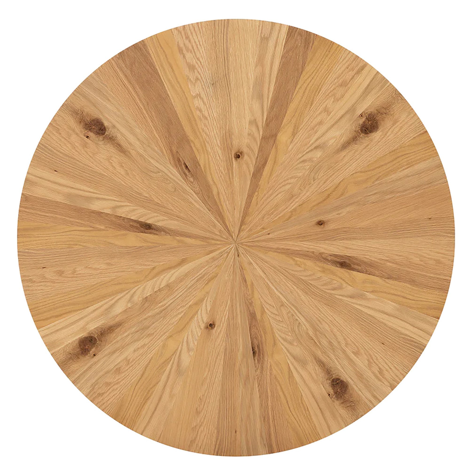 Viento Oak Round Dining Table with Starburst Leg
