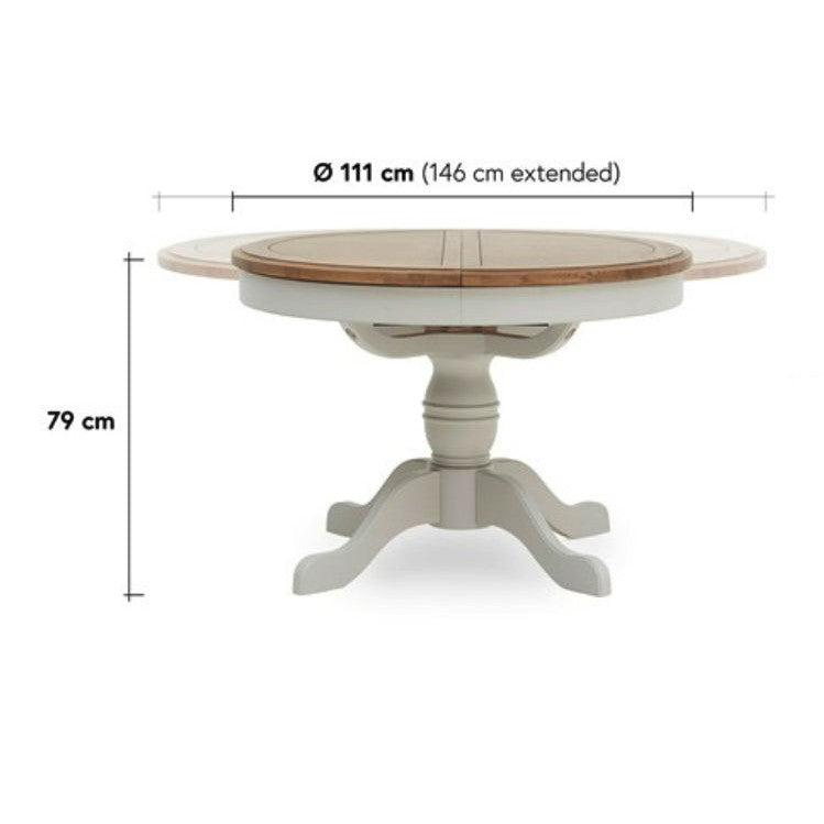 Eden Oak Round Extending Table