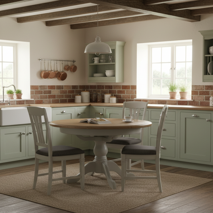 Eden Oak Round Extending Table - 110 to 146cm