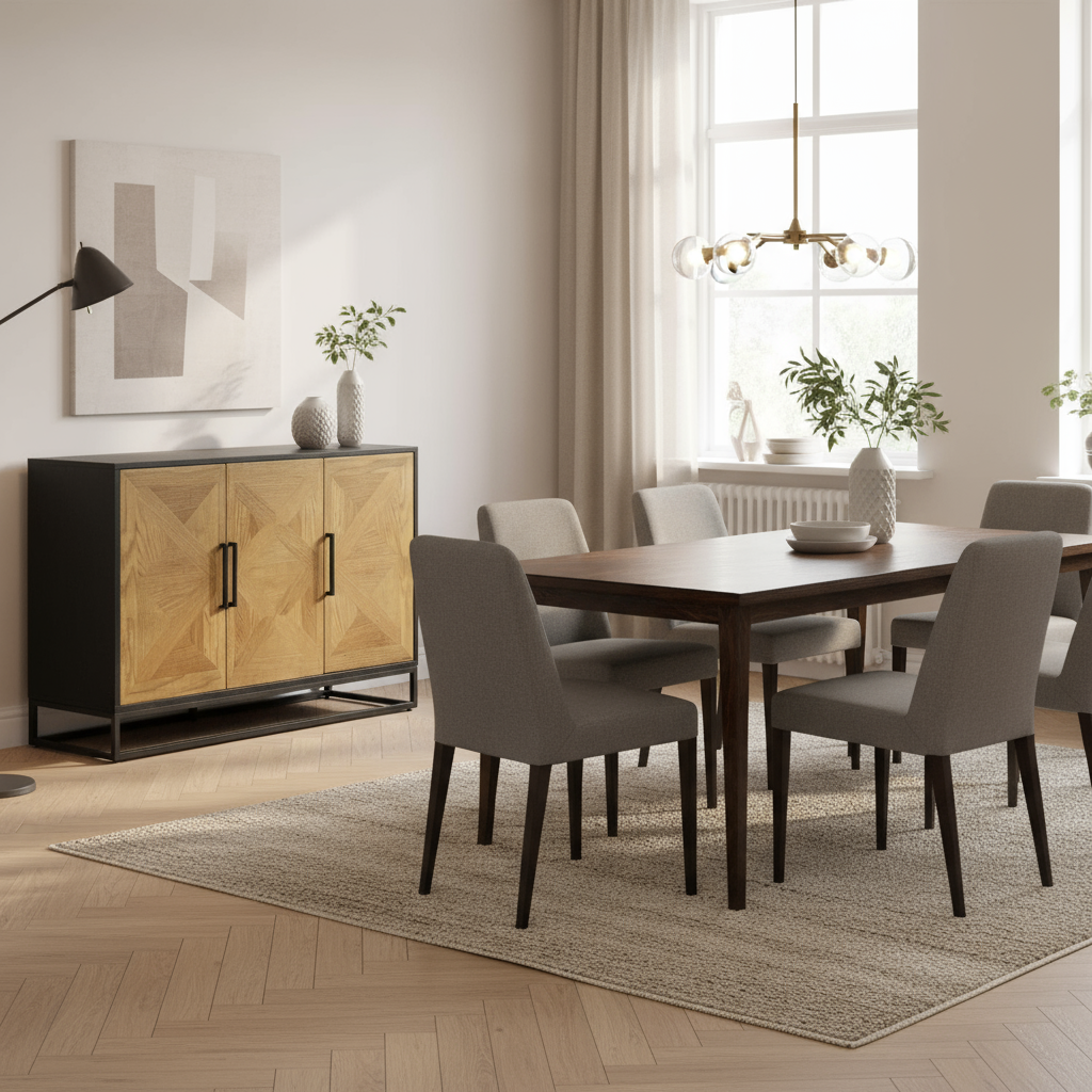 Windsor Oak 3 Door Sideboard