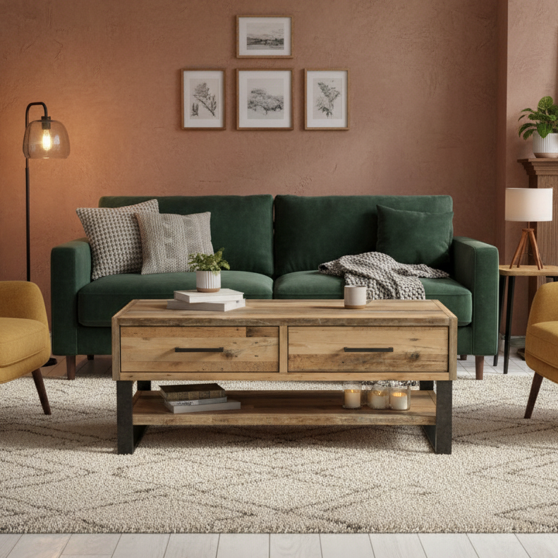 Bronx Reclaimed Oak Coffee Table